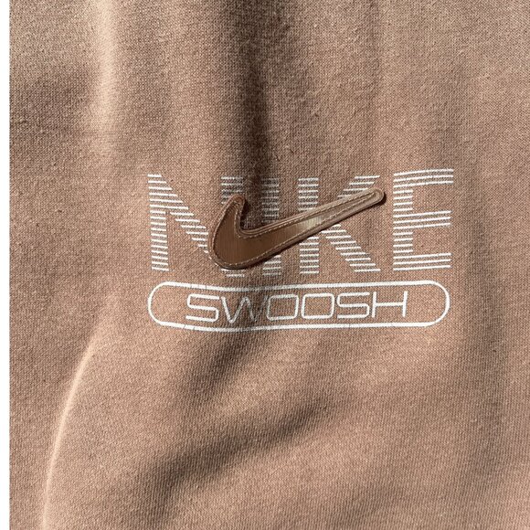 Nike Sweatpants Men's Size XL Tan Fleece Joggers Athletic Pants Swoosh Logo - Picture 4 of 14